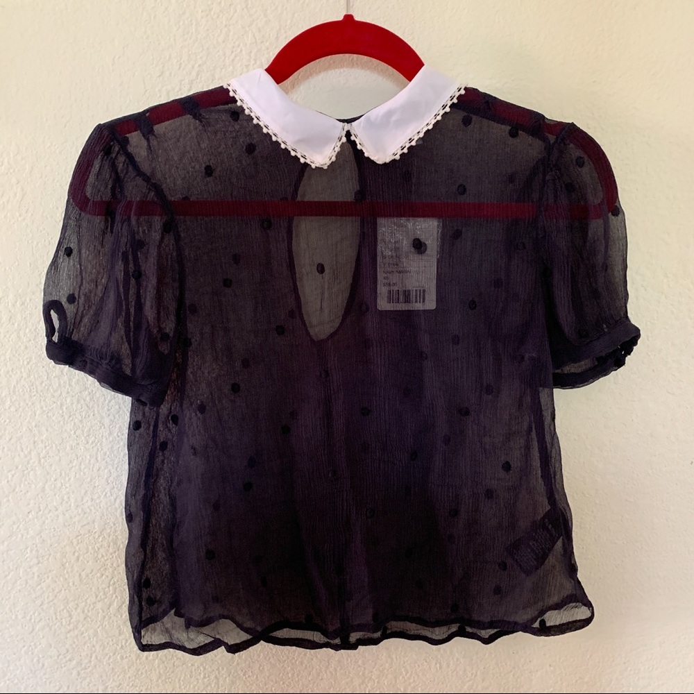 Urban Outfitters | sheer collared top